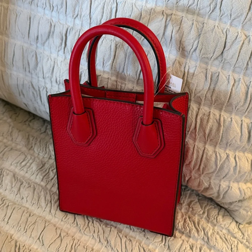 Michael Kors Bright Red Mini Shopper Crossbody bag-NWT